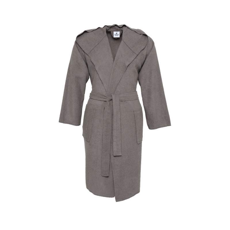 Karaca Home Berlin K. Gray Relax Hooded 100% Cotton Bathrobe S/M Karaca Home Berlin K. Gray Relax Hooded 100% Cotton Bathrobe S/M