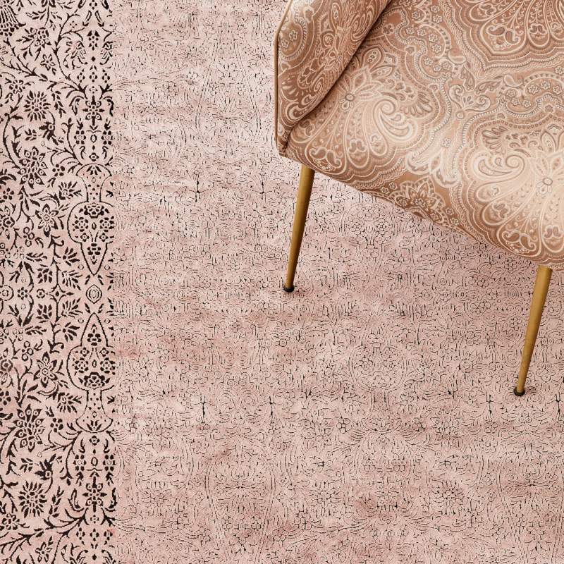 Cashmere Carpet Viscose Premium Damask Mink 200x290 cm