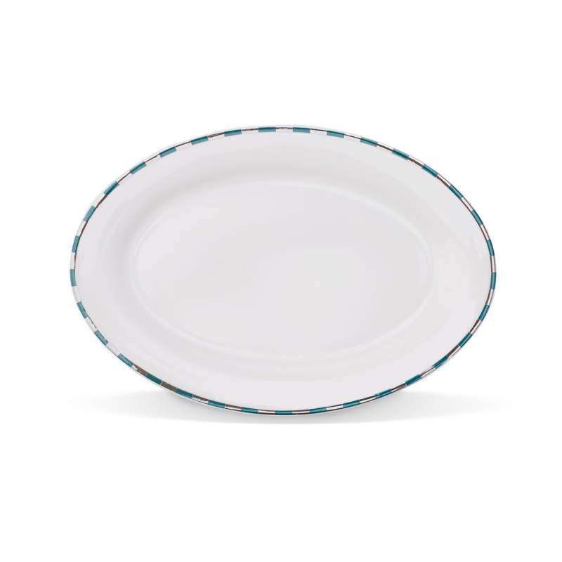 Karaca Aries Green Boat Plate 21 cm