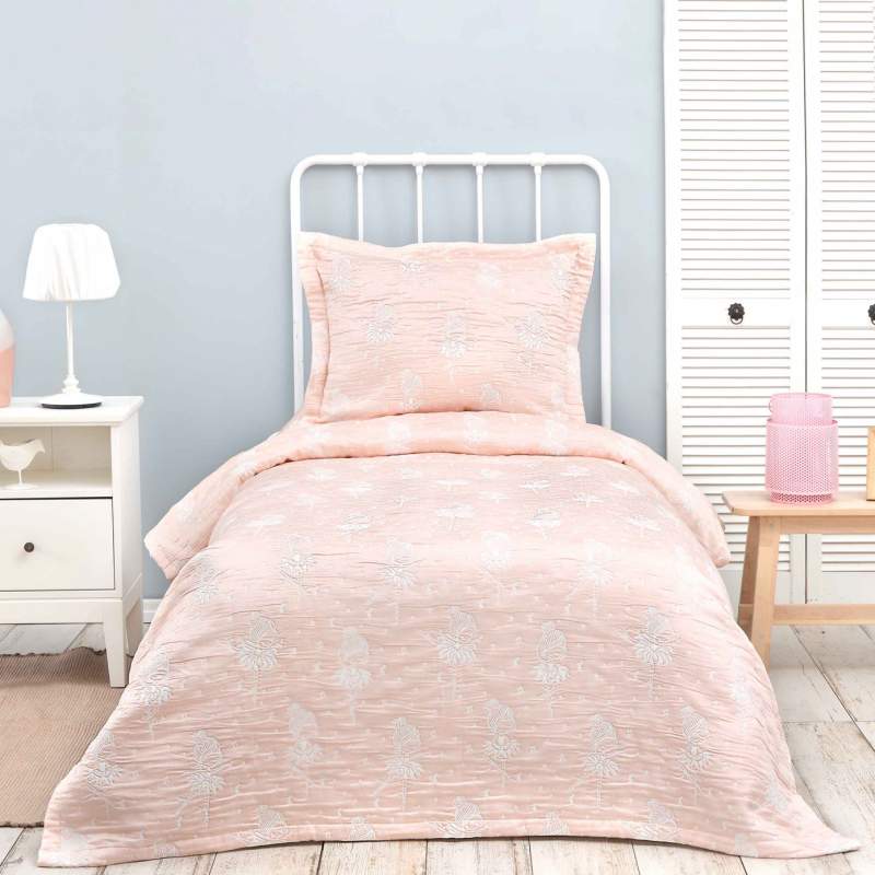 Karaca Home Young Ballerina Powder Single Bedspread Set Karaca Home Young Ballerina Powder Single Bedspread Set