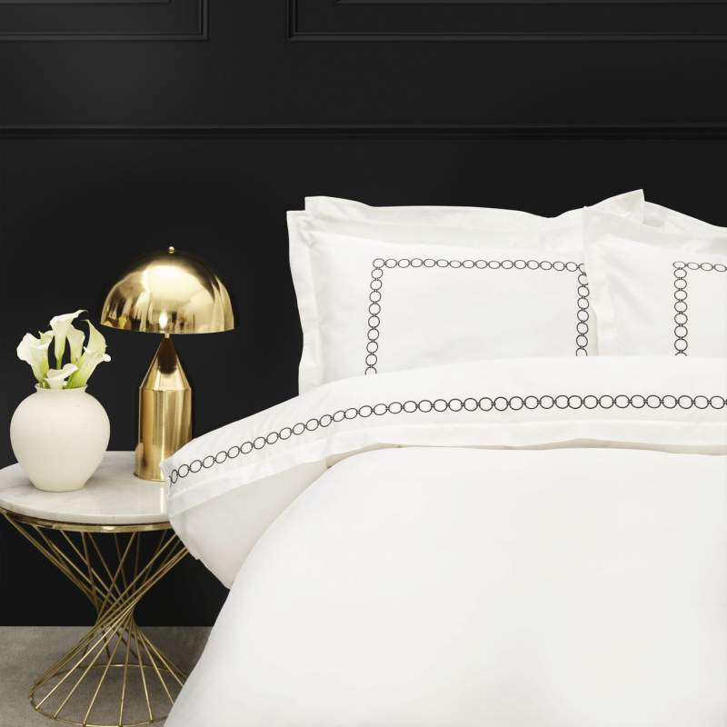 Karaca Home White Col Calypso Double Percale Duvet Cover Set Karaca Home White Col Calypso Double Percale Duvet Cover Set