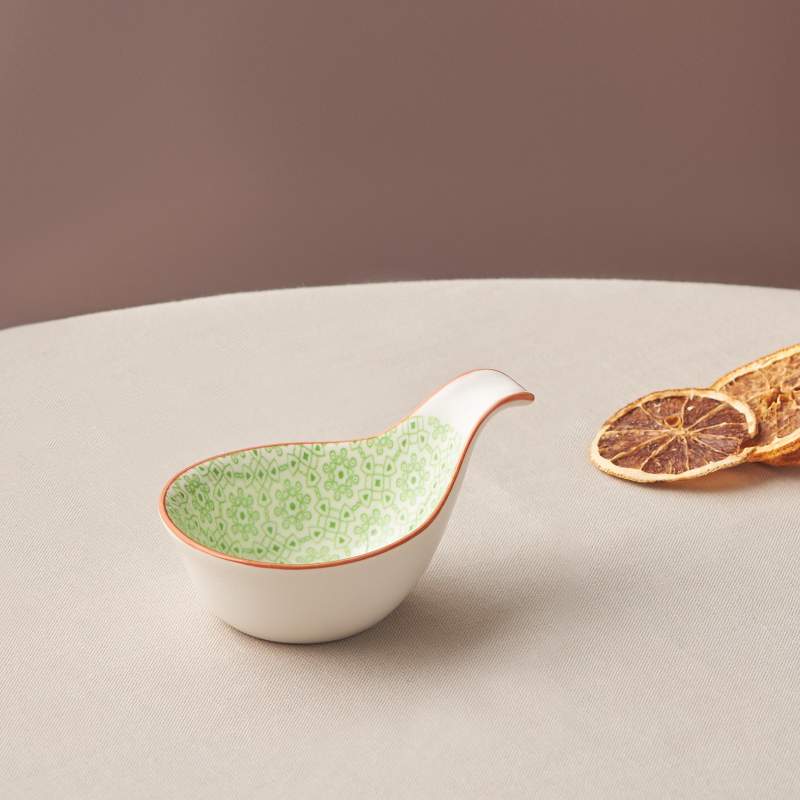 Karaca Floral Green Drop Snack/Sauce Bowl 10 cm