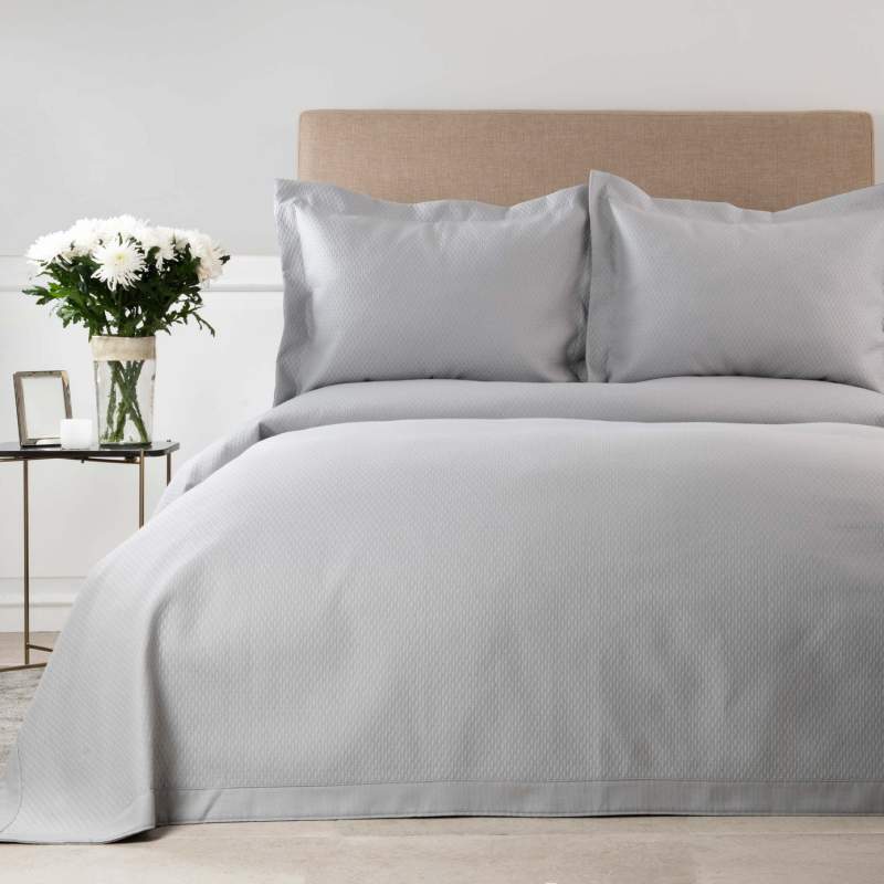 Karaca Home White Collection Valse Gray 100% Cotton Double Bedspread Set Karaca Home White Collection Valse Gray 100% Cotton Double Bedspread Set