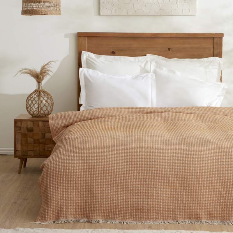 Karaca Home Flow Single Waffle Pike 160x230 cm Mustard