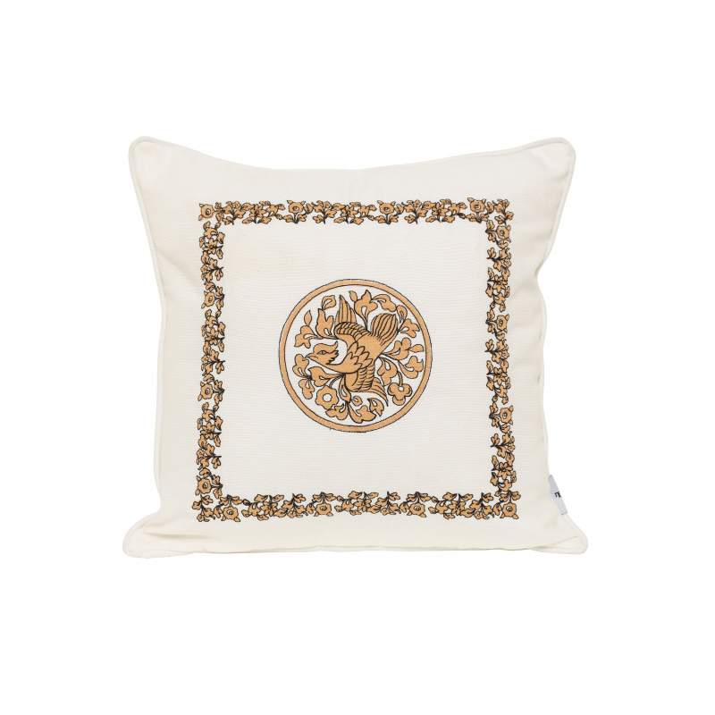 Karaca Home Paye Seljuk Series Phoenix Embroidered Pillow 45x45 cm