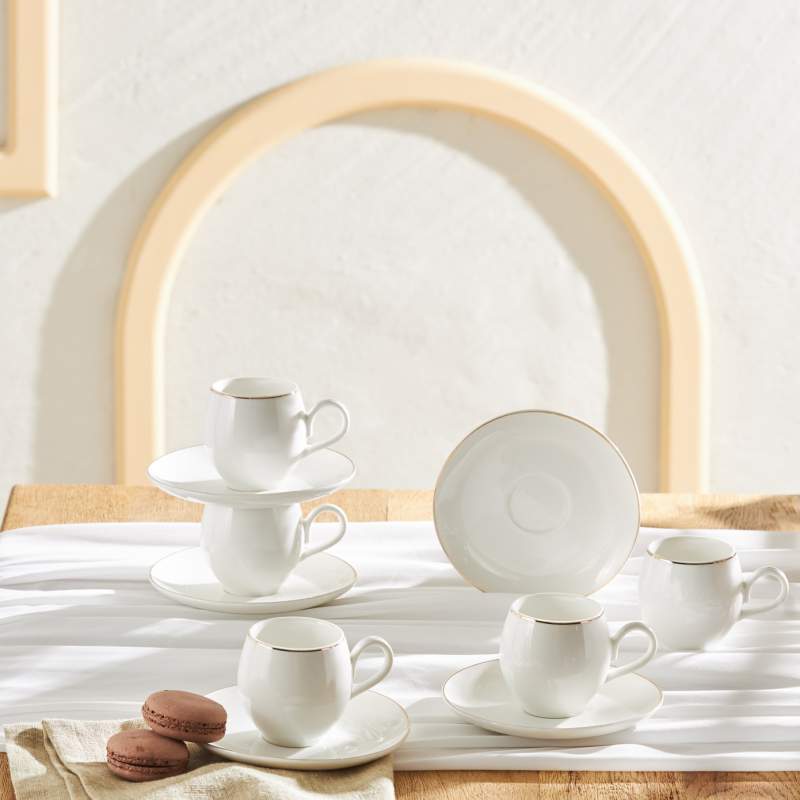 Emsan Freya Set of 6 Porcelain Coffee Cups