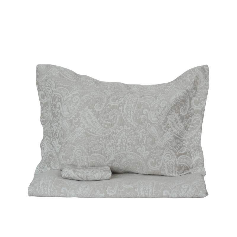 Karaca Home Polina Gray Double Bedspread Set Karaca Home Polina Gray Double Bedspread Set