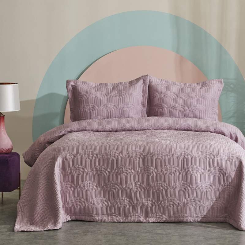 Karaca Home Midnight Double Bedspread Lilac Karaca Home Midnight Double Bedspread Lilac