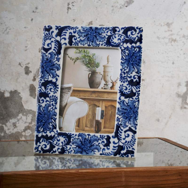 Karaca Home Blue White Lora Frame 10x15 cm Karaca Home Blue White Lora Frame 10x15 cm