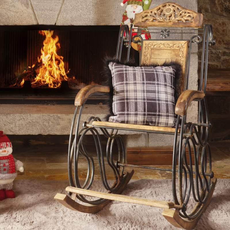 Karaca Home Black-White Plaid Feather Pillow 45 cm x 45 cm