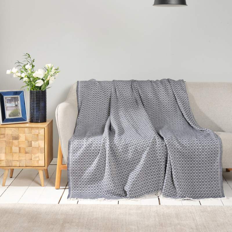 Karaca Home Bety Navy Blue Sofa Cover 170 cm x 210 cm Karaca Home Bety Navy Blue Sofa Cover 170 cm x 210 cm