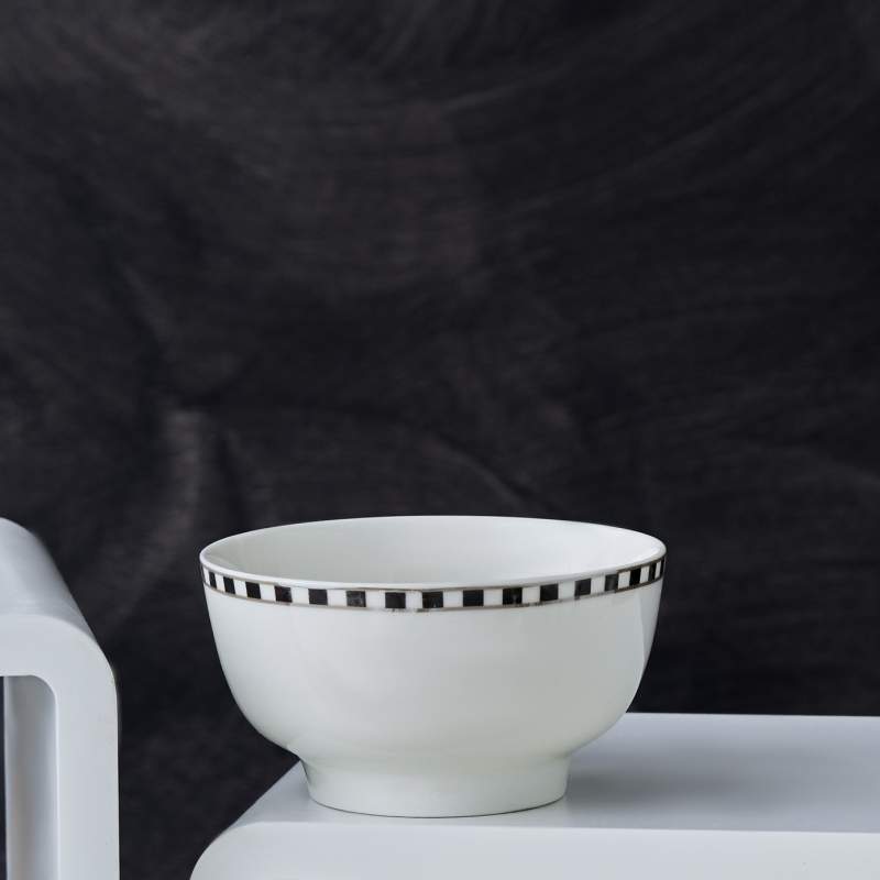 Karaca Checkered Porcelain Snack Bowl 11 cm