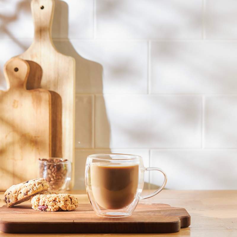 Emsan Globe Double Walled Short Glass Mug