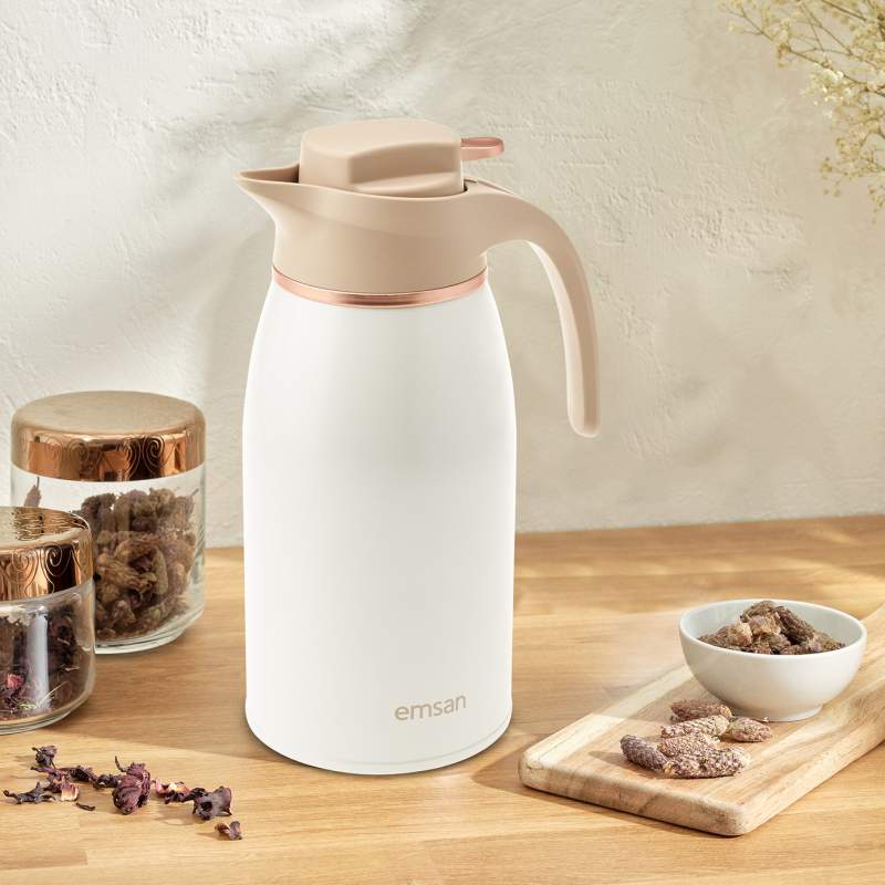 Emsan Gama White Thermos 2 Liter Emsan Gama White Thermos 2 Liter