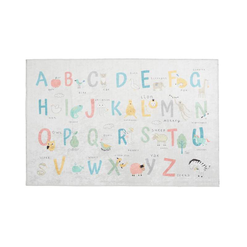 Cashmere Carpet Decorative Art Kids/Teen Alphabet 80x150 cm