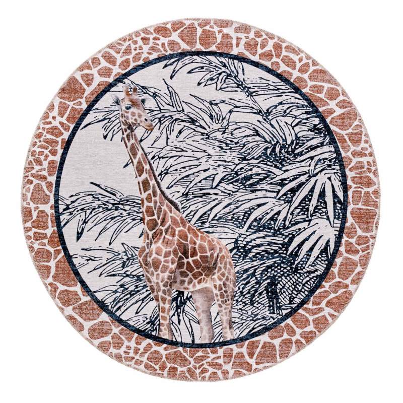 Cashmere Carpet Decorative Art Trend Jungle Giraffe 120x120 cm Cashmere Carpet Decorative Art Trend Jungle Giraffe 120x120 cm