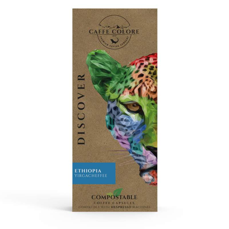 Caffe Colore Ethiopia Yirgacheffee Biodegradable Capsule Coffee - 10 Pack