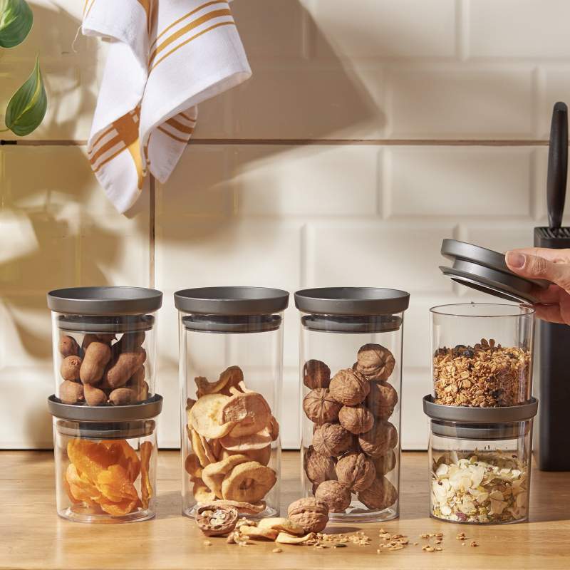 Emsan Arya 6 Pcs Storage Container Gray