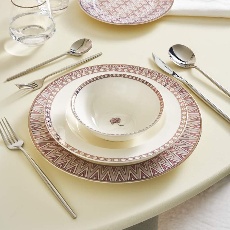 Karaca Decor 24 Pcs Porcelain Dinnerware Set for 6 Persons