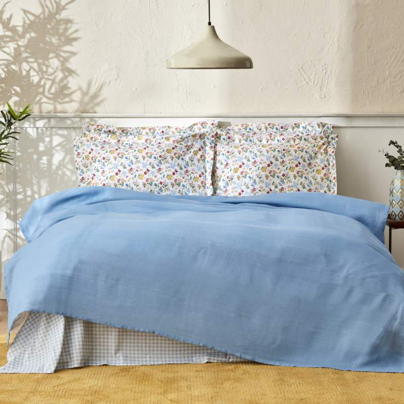 Karaca Home Noya 100% Cotton Single Pique Set Blue Karaca Home Noya 100% Cotton Single Pique Set Blue