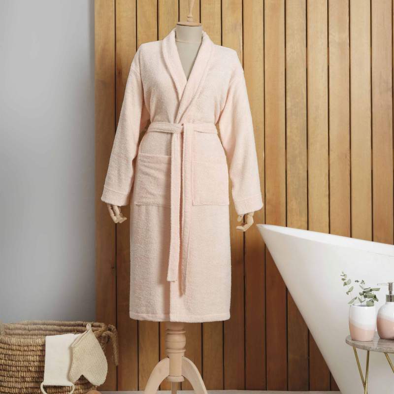 Karaca Home Dielle Powder Recycle Women's Bathrobe S/M Karaca Home Dielle Powder Recycle Women's Bathrobe S/M