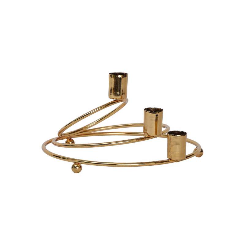 Karaca Home Giverny Candlestick Set of 3 Gold Karaca Home Giverny Candlestick Set of 3 Gold