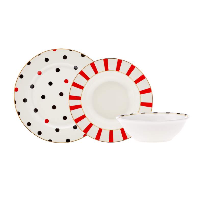 Karaca Drop 18 Pieces 6 Person Porcelain Dinnerware