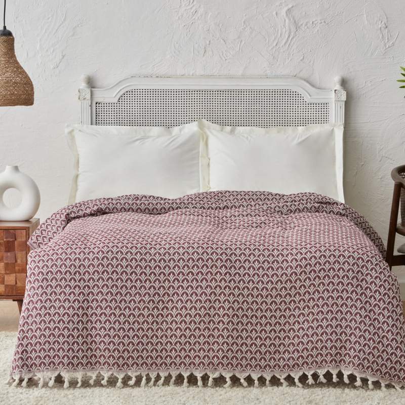 Karaca Home Cordoba Single Pike 160x230 Claret Red Karaca Home Cordoba Single Pike 160x230 Claret Red