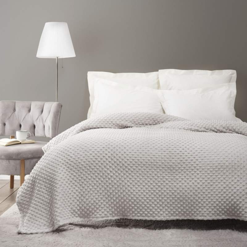 Karaca Home Alice Gray Double Bud Wellsoft Blanket Karaca Home Alice Gray Double Bud Wellsoft Blanket