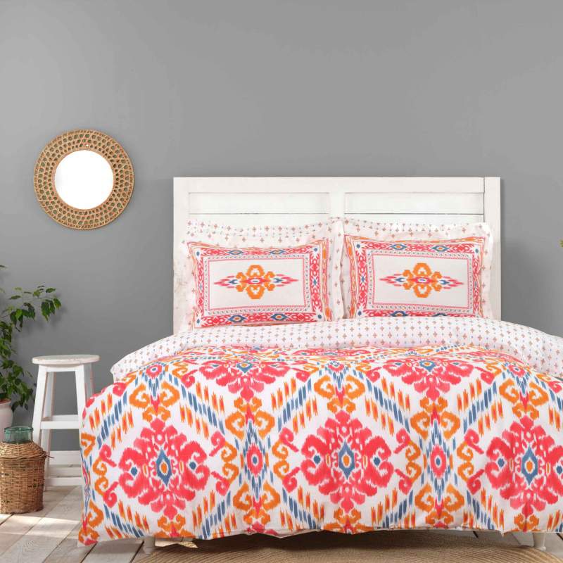 Karaca Home Belen Mustard 100% Cotton Single Duvet Cover Set Karaca Home Belen Mustard 100% Cotton Single Duvet Cover Set