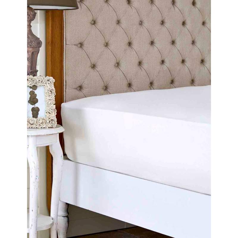 Karaca Home Ecru Combed Cotton Fitted/ Elastic Double Bed Sheet Karaca Home Ecru Combed Cotton Fitted/ Elastic Double Bed Sheet