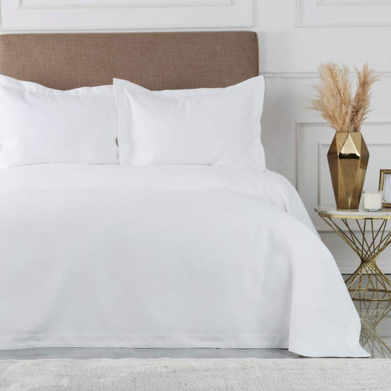 Karaca Home White Collection Valse White 100% Cotton Double Bedspread Set Karaca Home White Collection Valse White 100% Cotton Double Bedspread Set