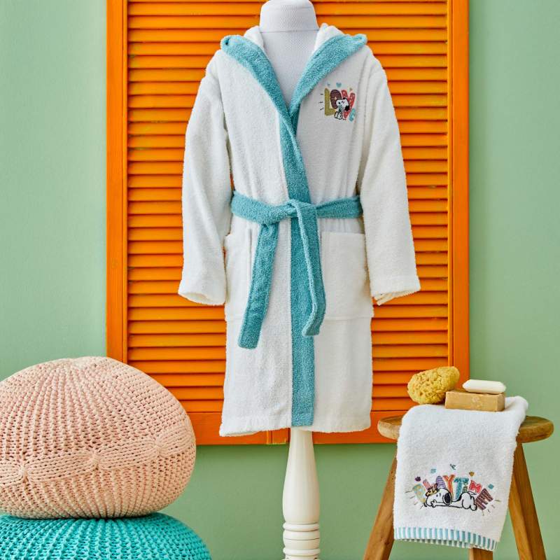 Peanuts by Karaca Home Snoopy Playtime Embroidered 6-8 Years Old Child Bathrobe Set Peanuts by Karaca Home Snoopy Playtime Embroidered 6-8 Years Old Child Bathrobe Set