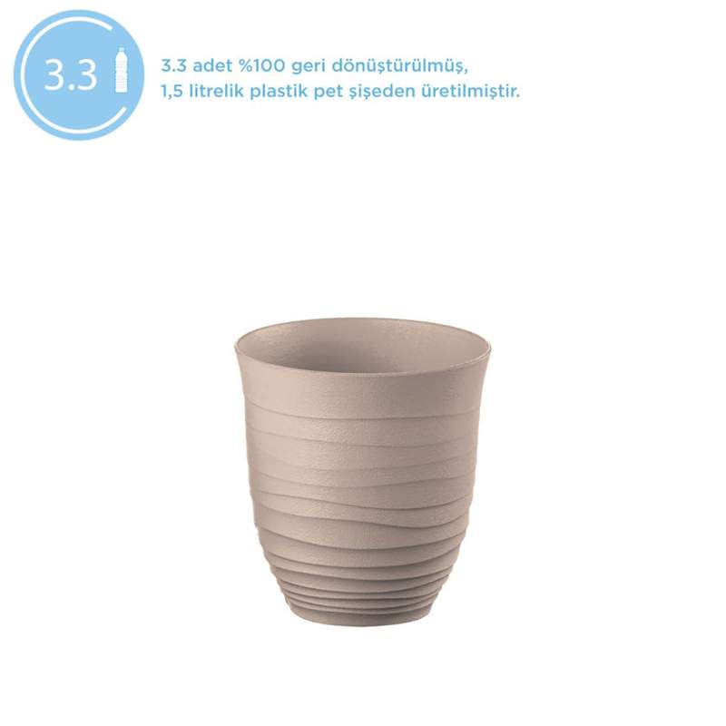 Guzzini Tierra Short Glass Taupe Brown