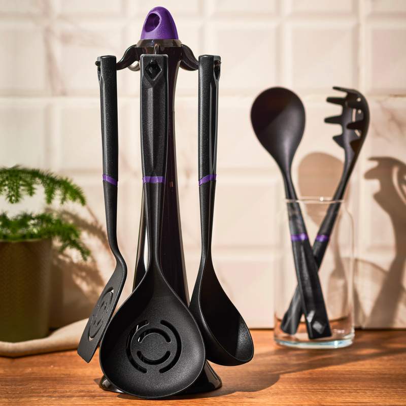 Emsan Akasya 6 Piece Service Set Purple