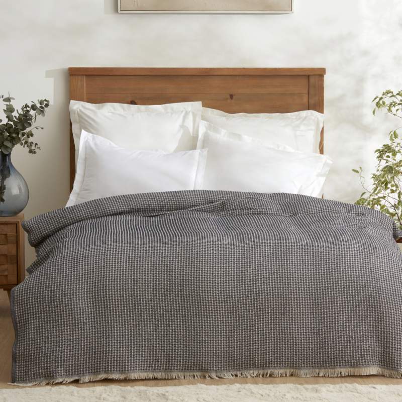 Karaca Home Flow Double Waffle Pike 200x230 cm Indigo