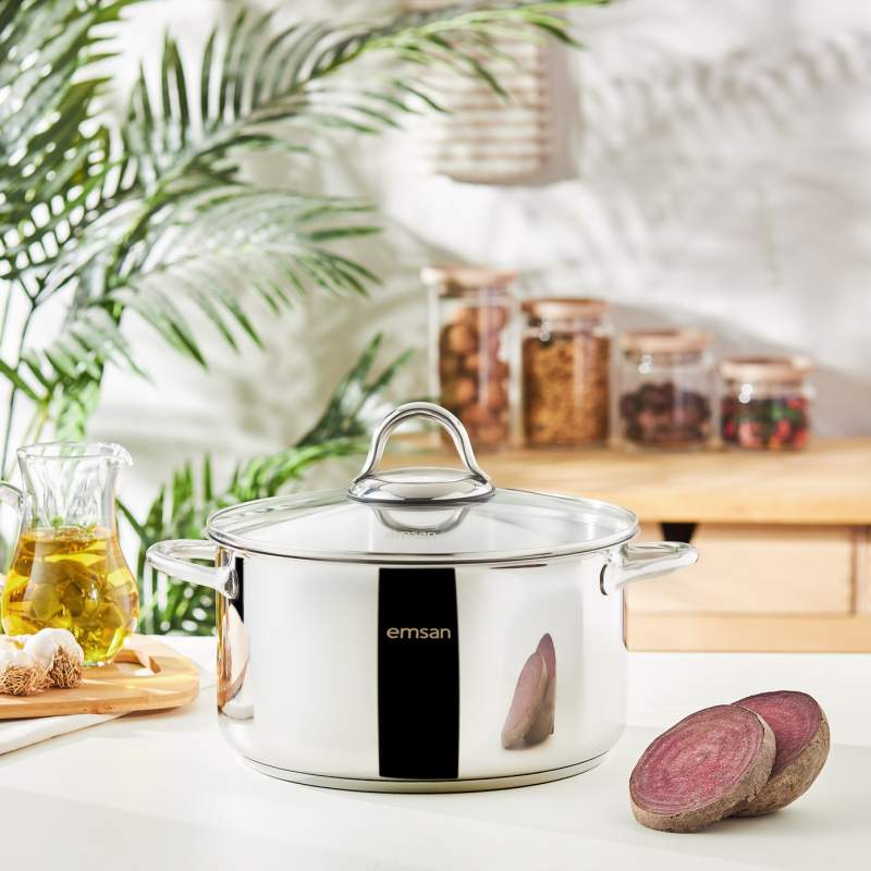 Emsan Master Steel Deep Pot 26 cm