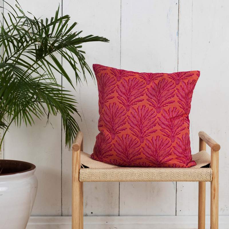 Karaca Home Parte Fuchsia Jacquard Pillow 45 cm x 45 cm