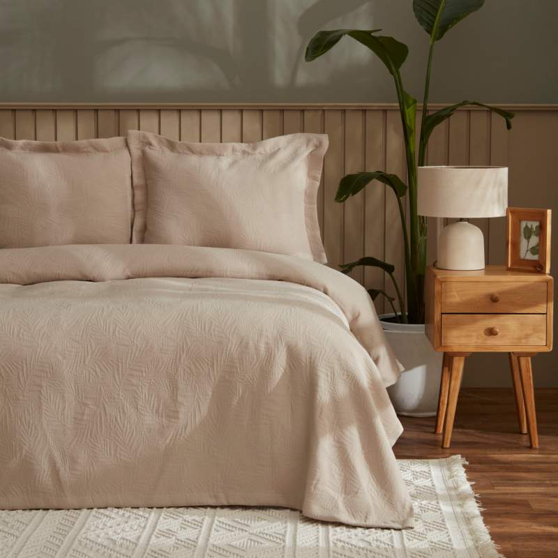 Karaca Home Mocha Double Bedspread Beige Karaca Home Mocha Double Bedspread Beige