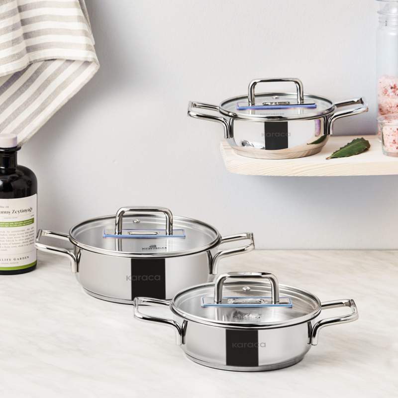 Karaca Arya 6 Piece Steel Plate Set Blue