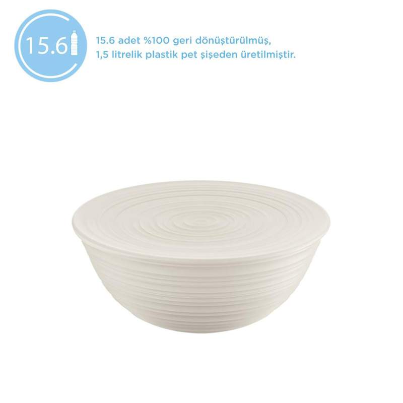 Guzzini Tierra Xl Salad Bowl with Lid - White