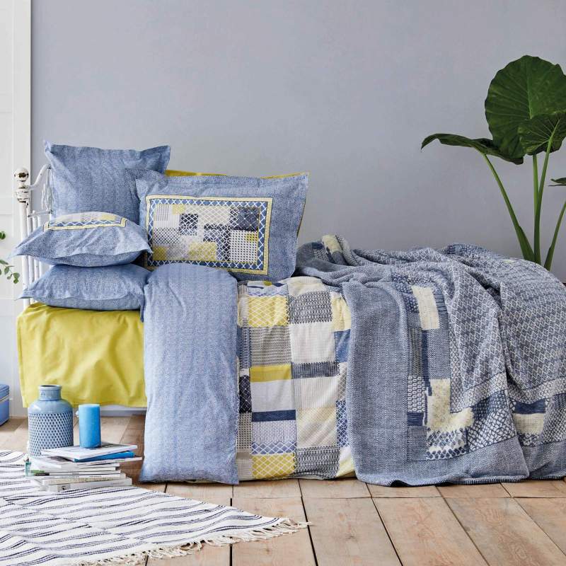 Karaca Home Bosa Indigo Cotton Single Duvet Cover Set Karaca Home Bosa Indigo Cotton Single Duvet Cover Set