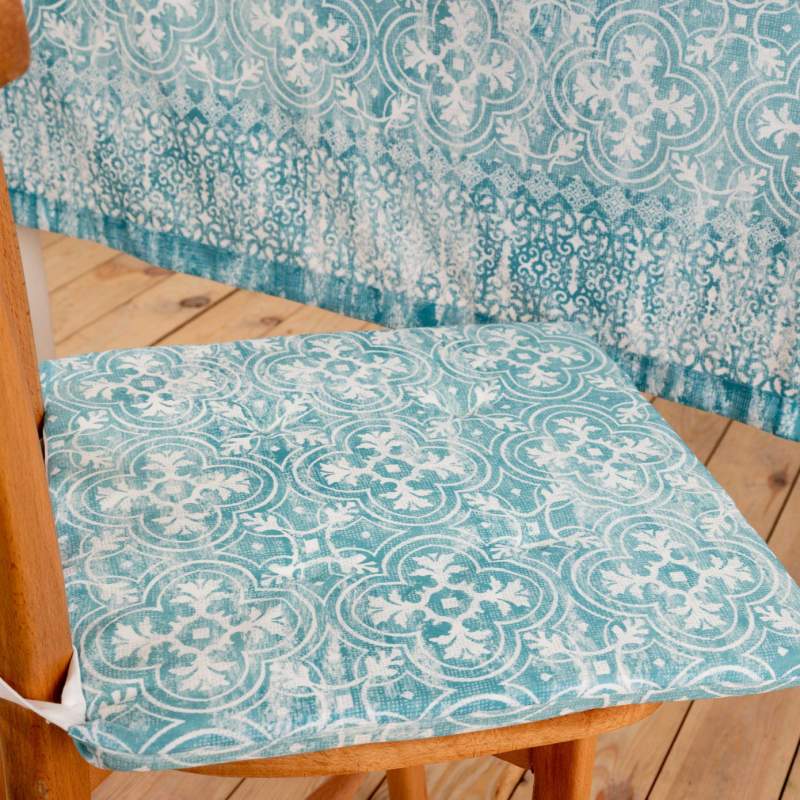 Karaca Home Despina Turquoise Printed Cushion 45 cm x 45 cm