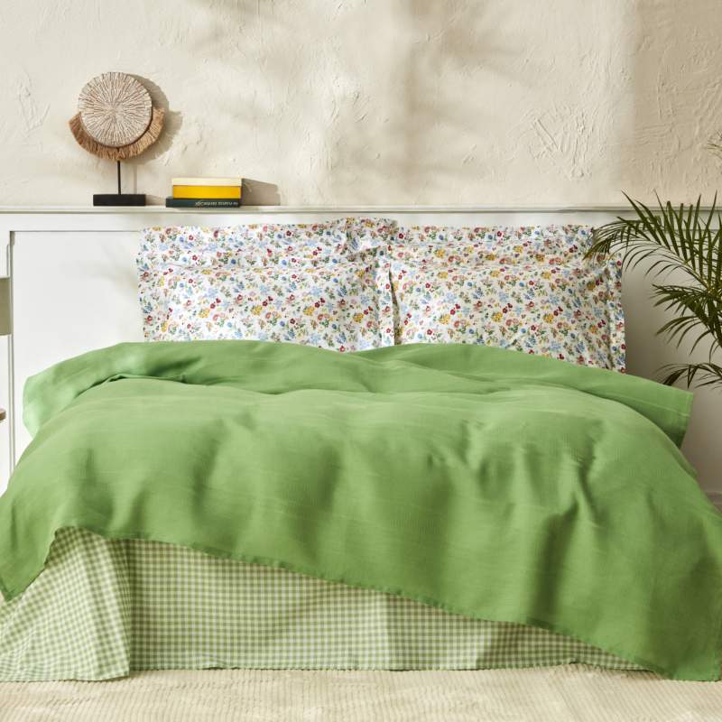 Karaca Home Noya 100% Cotton Single Pique Set Green Karaca Home Noya 100% Cotton Single Pique Set Green