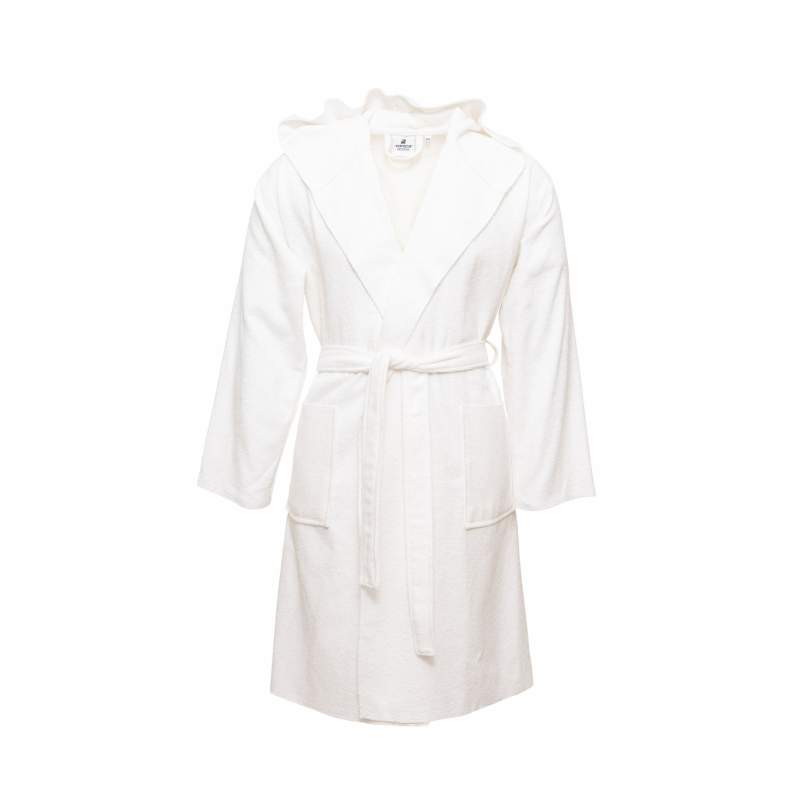 Karaca Home Berlin Off White Relax Hooded 100% Cotton Bathrobe S/M Karaca Home Berlin Off White Relax Hooded 100% Cotton Bathrobe S/M