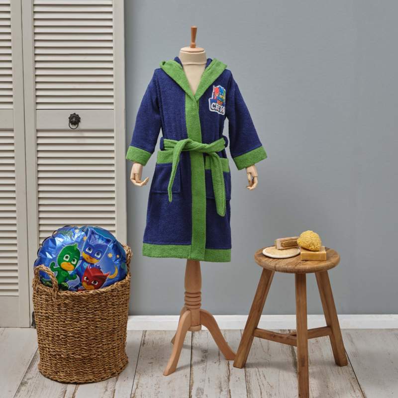 Pj Masks by Karaca Home Superhero White 100% Cotton Bathrobe 4-6 Years Pj Masks by Karaca Home Superhero White 100% Cotton Bathrobe 4-6 Years