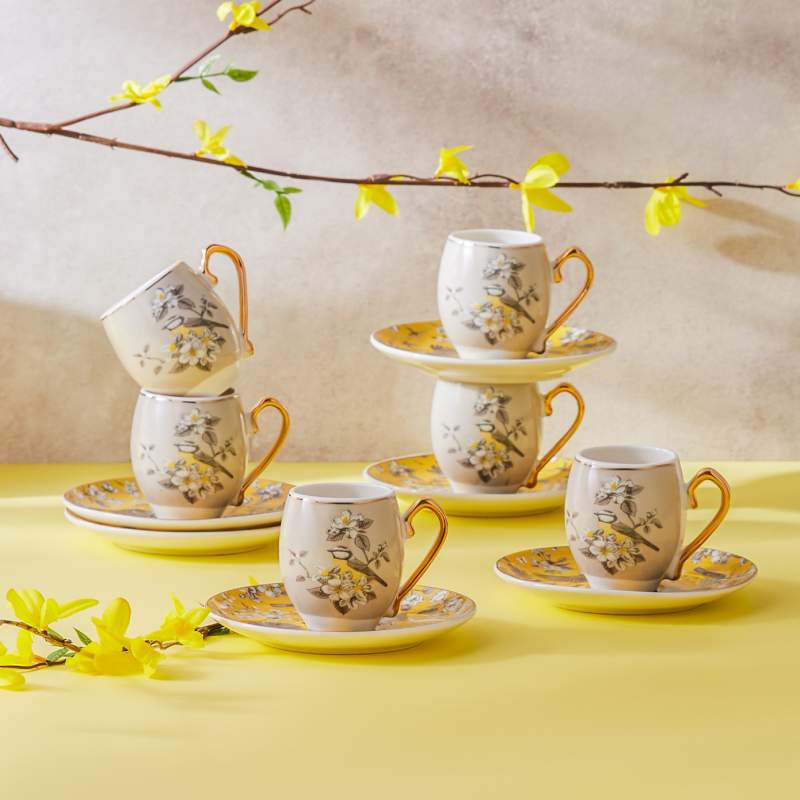 Karaca Efteni Set of 6 Coffee Cups 90 ml