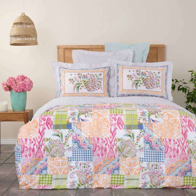 Karaca Home Dallias Fuchsia 100% Cotton Single Duvet Cover Set Karaca Home Dallias Fuchsia 100% Cotton Single Duvet Cover Set