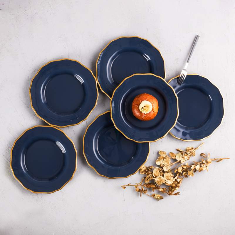 Karaca Empire Anthracite 6 Piece Cake Set