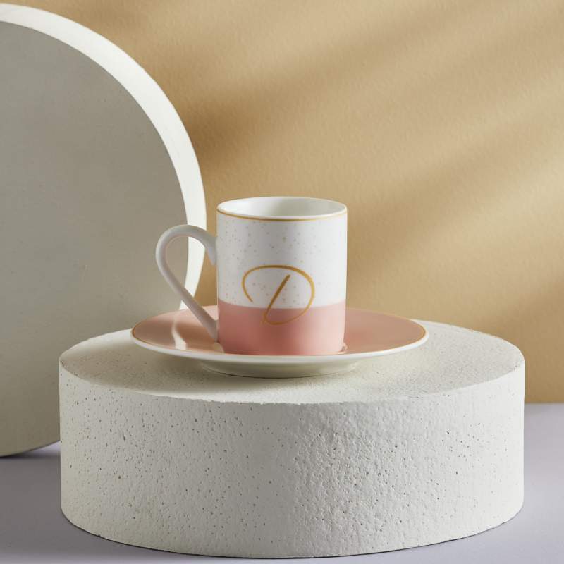 Karaca Letter D Single Porcelain Coffee Cup 100 ml